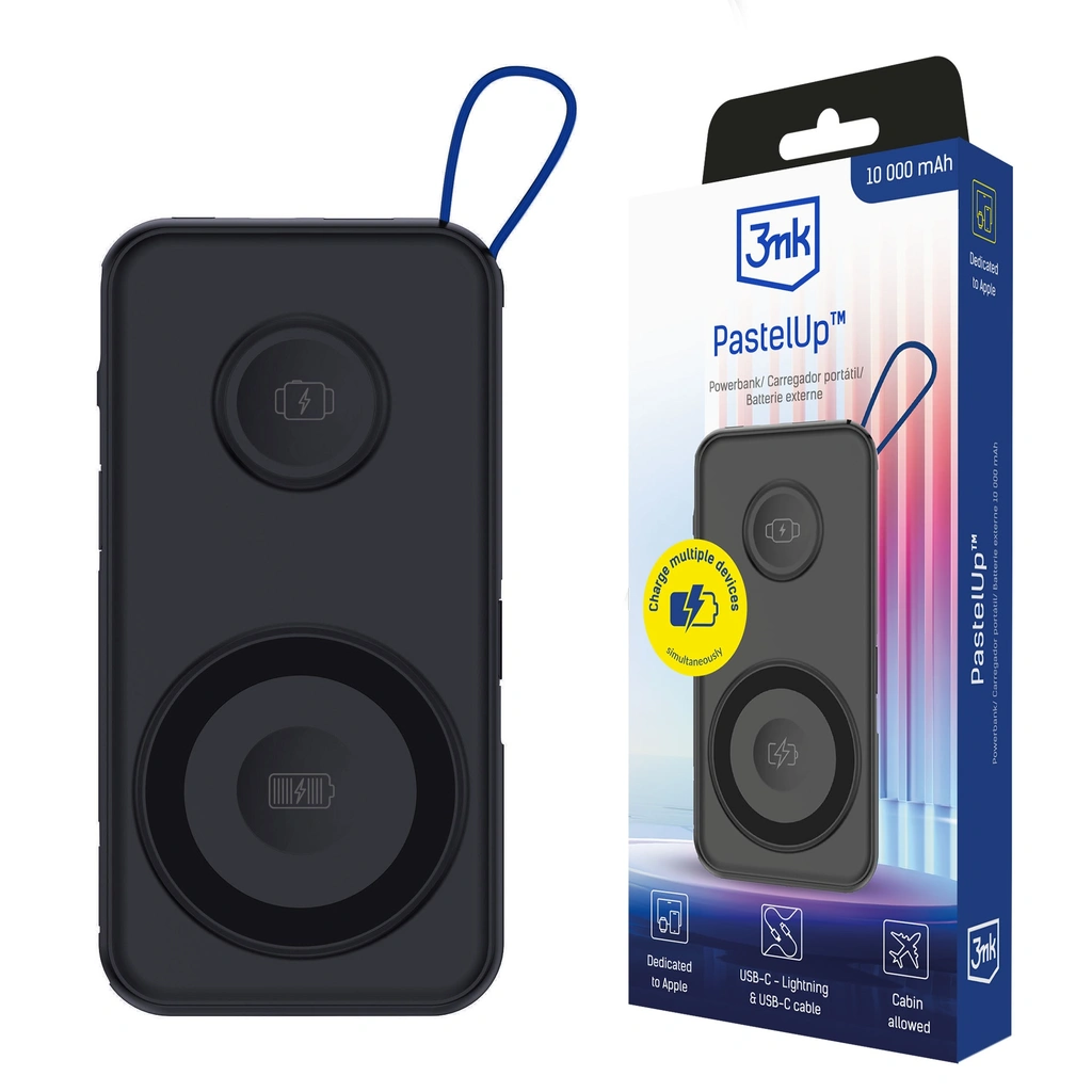 3mk PastelUp 10,000mAh 22.5W USB 1A1C - LeszkoMotoTV