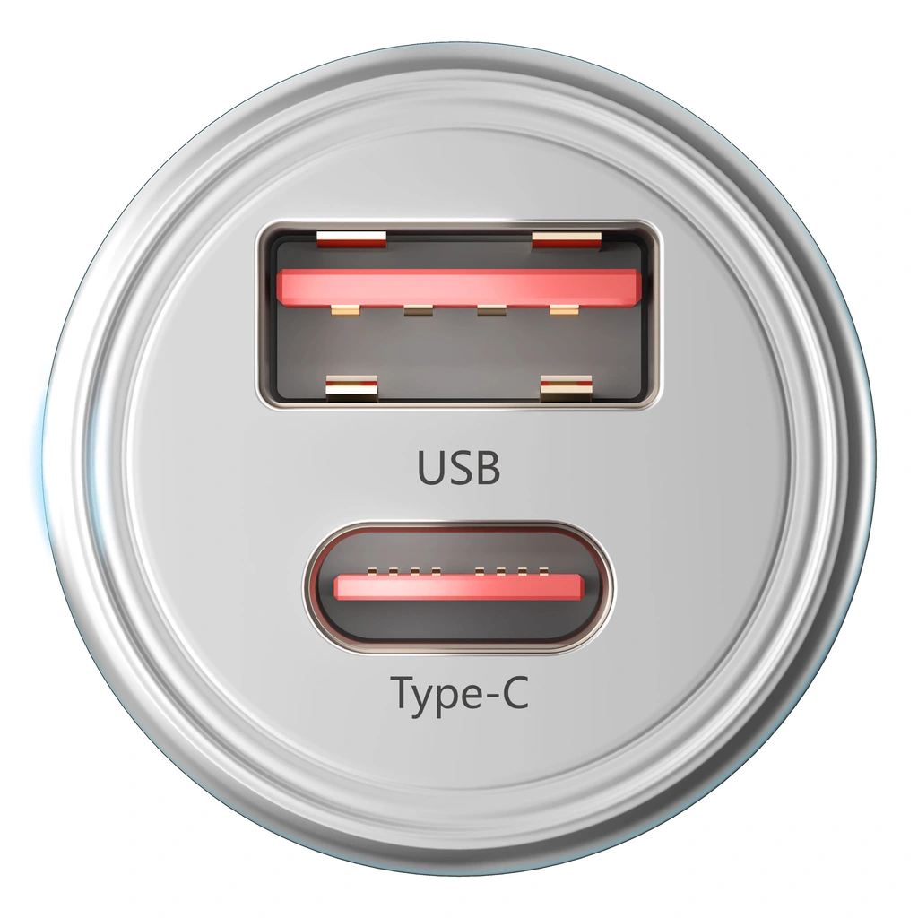 Accessories - 3mk Hyper Car Charger 30W PD QC PPS USB 1A1C Silver - LeszkoMotoTV