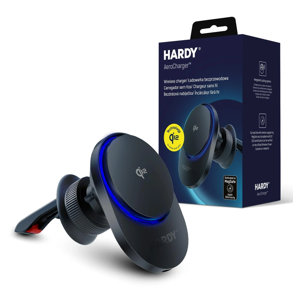 Accessories - 3mk Hardy AeroCharger 15W MPP Qi2 Black - LeszkoMotoTV