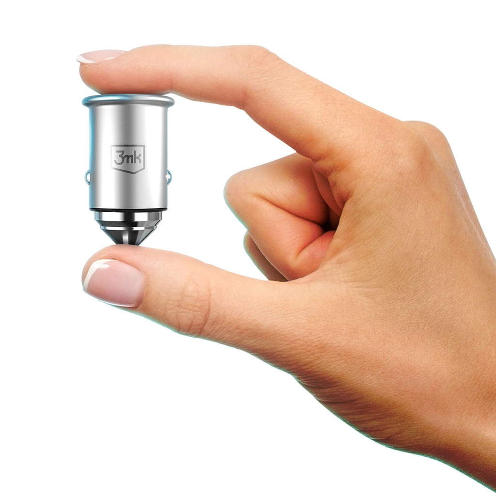 Accessories - 3mk Hyper Car Charger 30W PD QC PPS USB 1A1C Silver - LeszkoMotoTV
