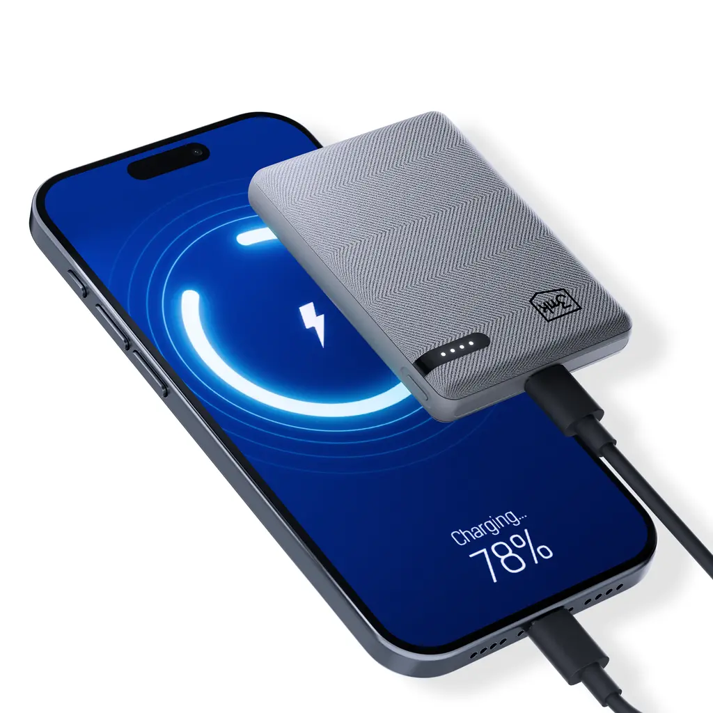 Accessories - 3mk Pocket Powerbank 5,000mAh 12W USB 1C-Grey - LeszkoMotoTV