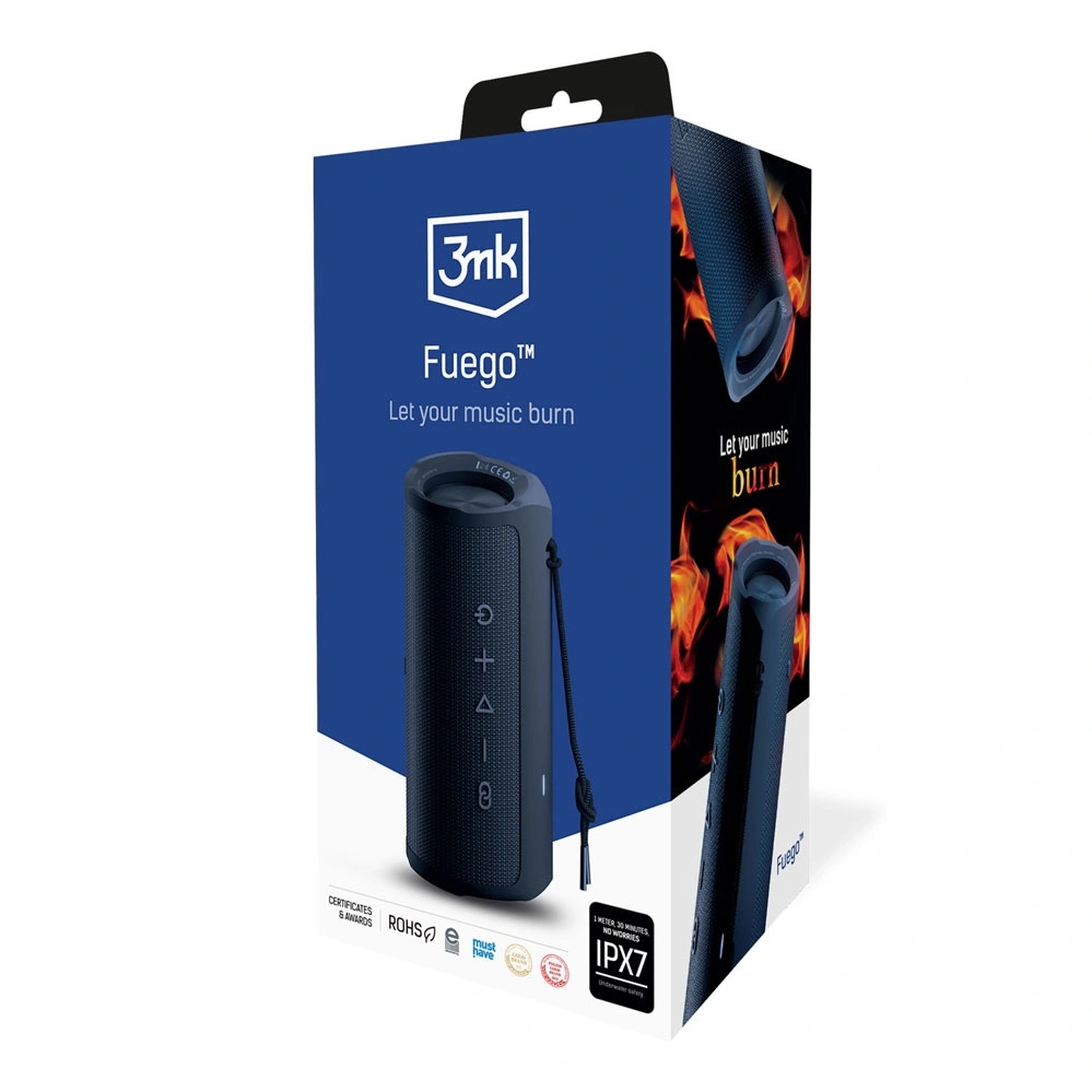 Bezprzewodowy głośnik 30W Bluetooth 5.3 TWS IPX7 3mk Fuego™ Black - Mateusz Mac