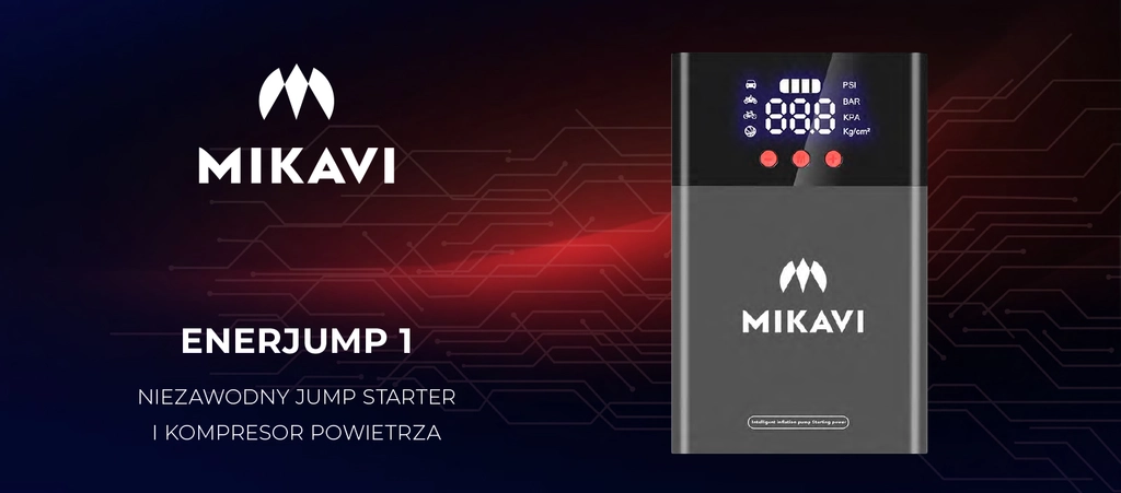 Mikavi EnerJump 1 – Jump starter z kompresorem powietrza - Mateusz Mac