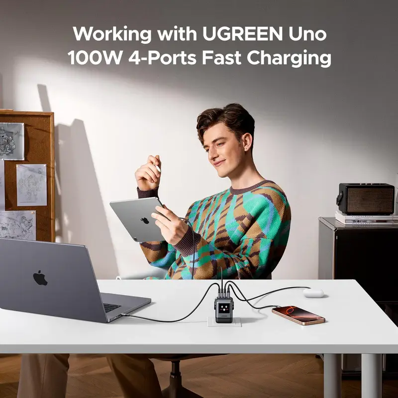 UGREEN UNO 100W – Kreatywna ładowarka GaN 4w1  - Dim