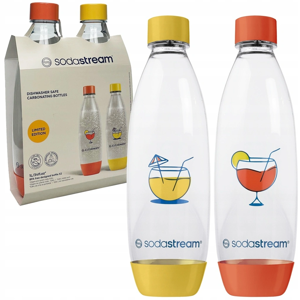 Butelki SodaStream Fuse – zestaw 2 butelek 1L do saturatora - Dim