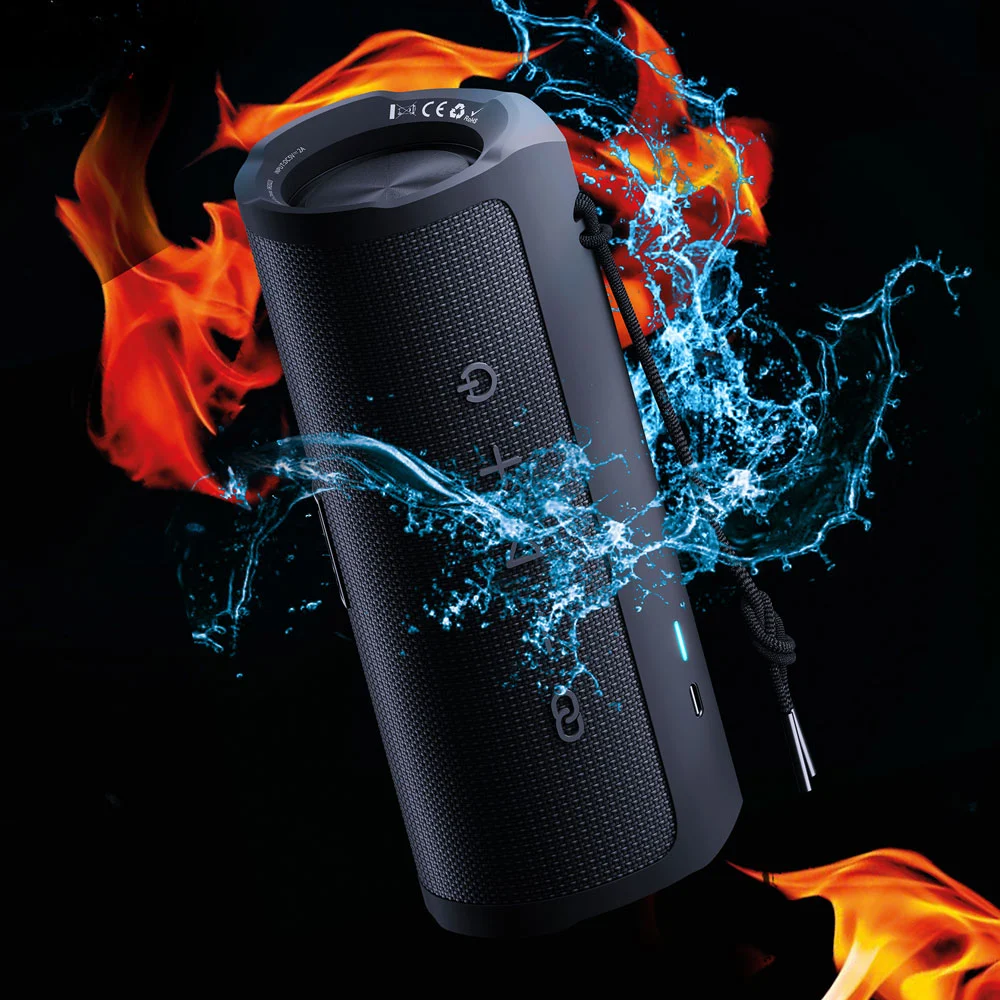 Bezprzewodowy głośnik 30W Bluetooth 5.3 TWS IPX7 3mk Fuego™ Black - Akiamino