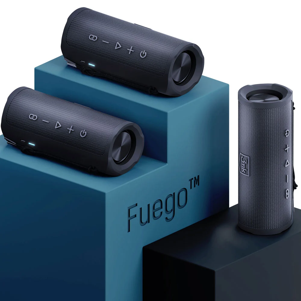 Bezprzewodowy głośnik 30W Bluetooth 5.3 TWS IPX7 3mk Fuego™ Black - Akiamino