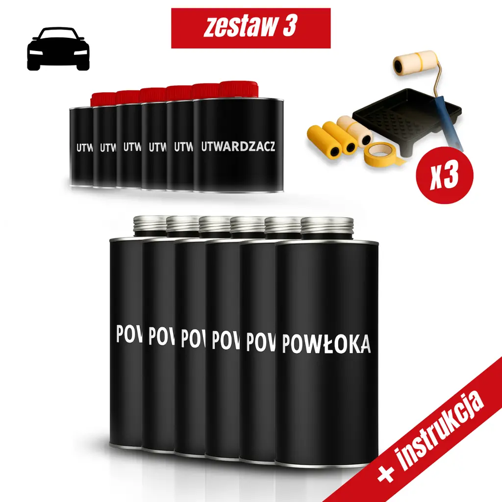 Zestaw do malowania skutera wałkiem czarny strukturalny - LeszkoMotoTV