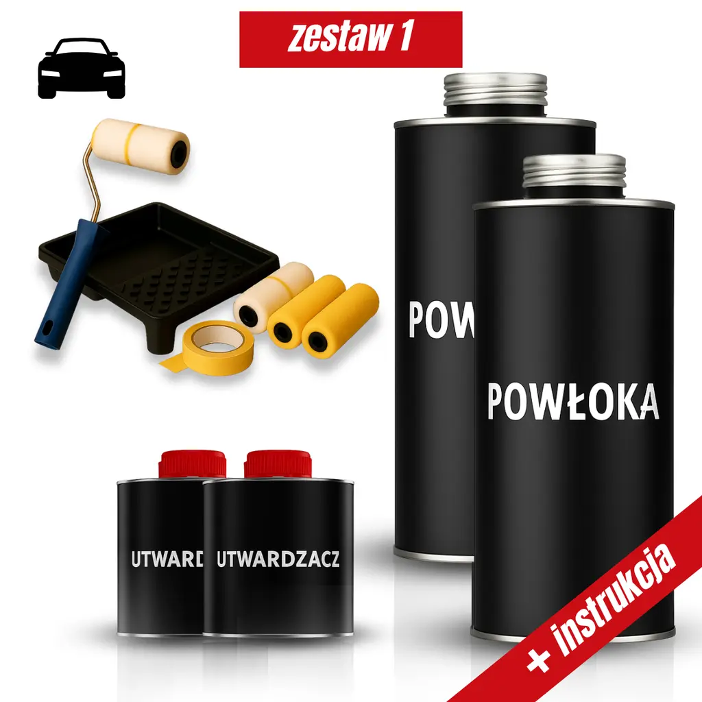 Zestaw do malowania skutera wałkiem czarny strukturalny - LeszkoMotoTV