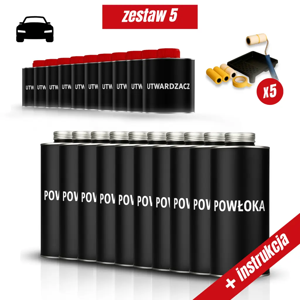 Zestaw do malowania skutera wałkiem czarny strukturalny - LeszkoMotoTV