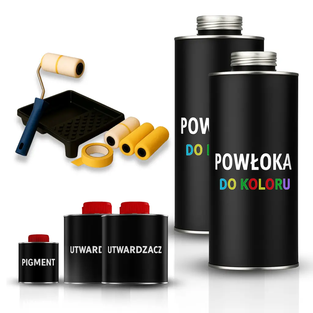 Zestaw do malowania auta wałkiem KOLOR strukturalny - LeszkoMotoTV