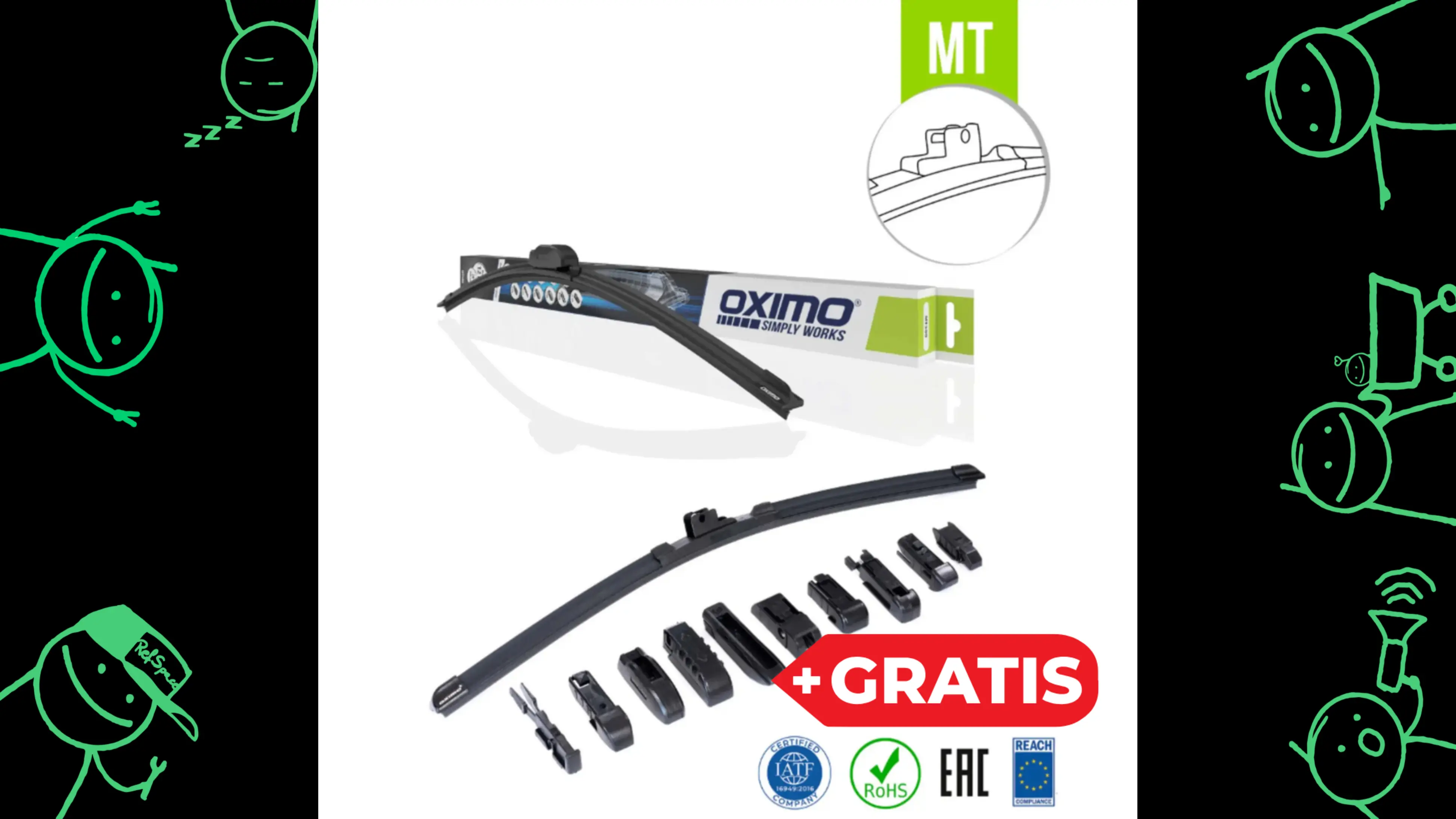 OXIMO SIMPLY WORKS WC3504751 Spazzola Tergi conveniente