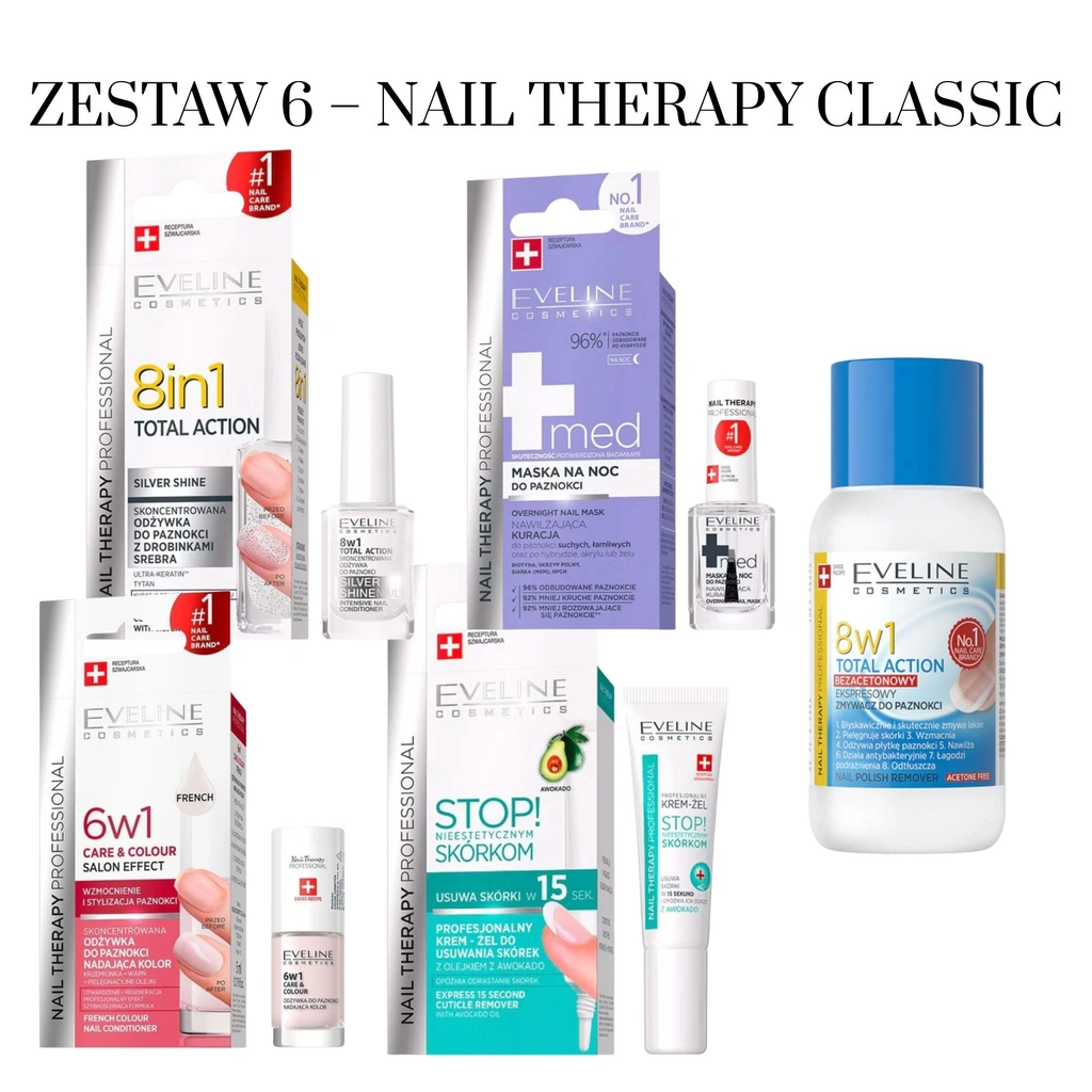 Zestaw 6 - Nail Therapy Classic - Eveline Cosmetics - Dima