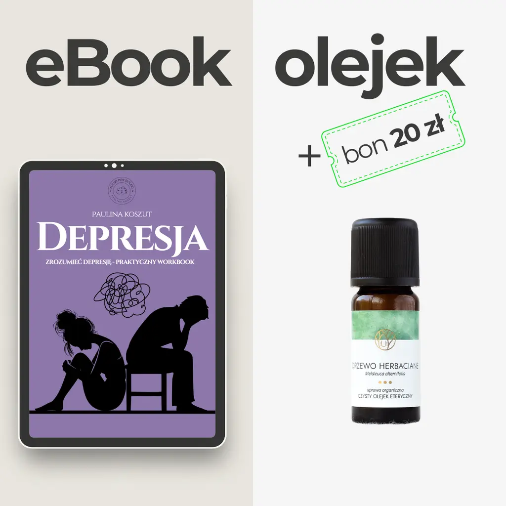 eBook SMUTEK A DEPRESJA + olejek eteryczny Urulu + BON o wartości 20 zł - Polski Psycholog Paulina Koszut 