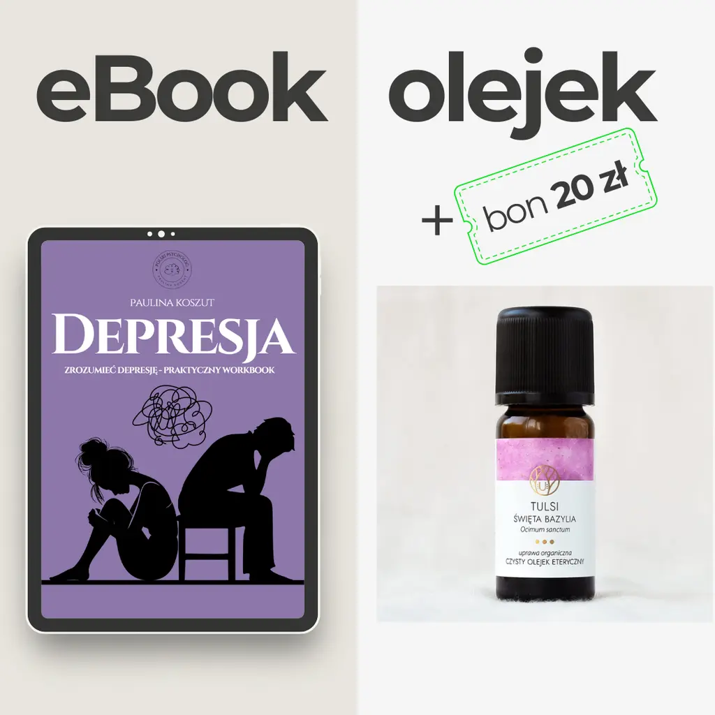 eBook SMUTEK A DEPRESJA + olejek eteryczny Urulu + BON o wartości 20 zł - Polski Psycholog Paulina Koszut 