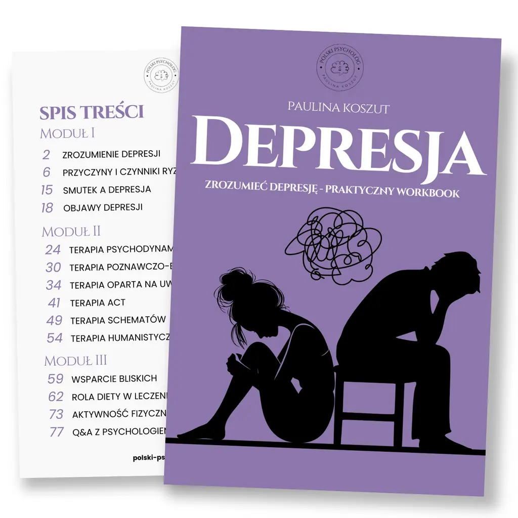 eBooki zestaw: "Zrozumieć depresję - WORKBOOK" + "Odstresuj się w 7 dni" - Polski Psycholog Paulina Koszut 