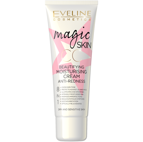 Zestaw Eveline Magic Skin CC z gąbeczką + pędzelek GRATIS - Tryfonka maluje