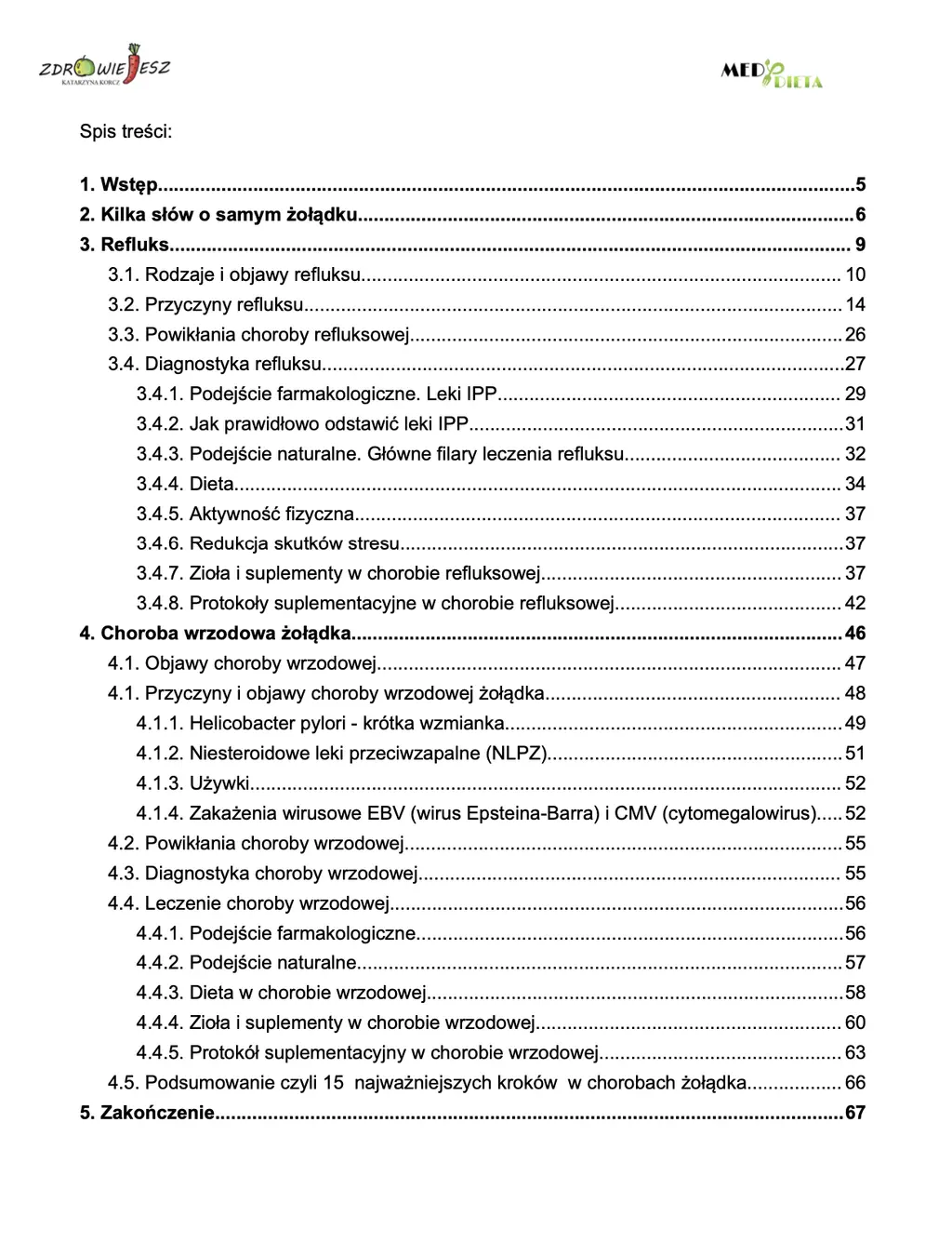 eBook „Refluks i spółka – naturalne terapie”  - Dietetyk - Zielarz Justyna Lewicka