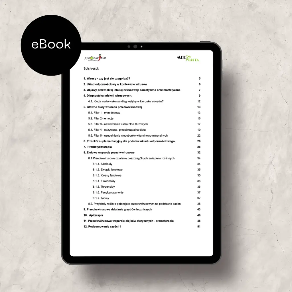 eBook "Sekrety naturalnej terapii. HPV-EBV-HSV-CMV" - 2 części - Dietetyk - Zielarz Justyna Lewicka