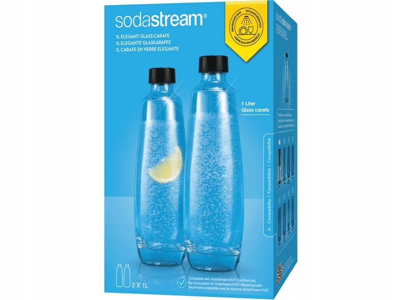 SodaStream – zestaw 2 szklanych karafek 1L do saturatora DUO - Anastasiya