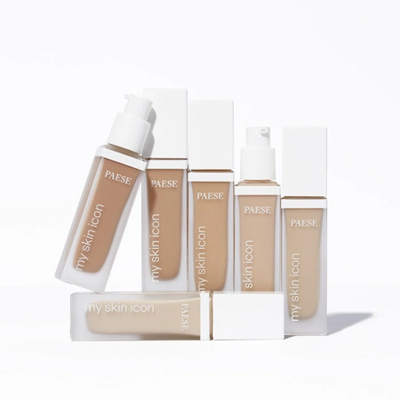 Zestaw: PAESE – puder PUFF & podkład MY SKIN ICON - Karcik19