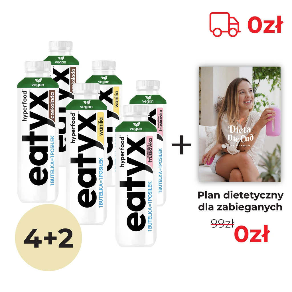 eatyx 4+2 GRATIS - posiłek w płynie WEGAN + darmowa dostawa - Seweryn Kiełpin 